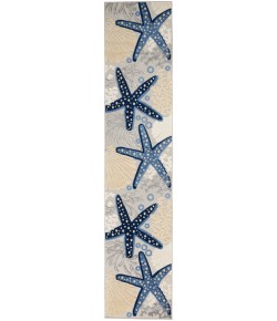 Nourison Aloha - Alh24 Blue Grey Area Rug 2 ft. 3 X 10 ft. Rectangle