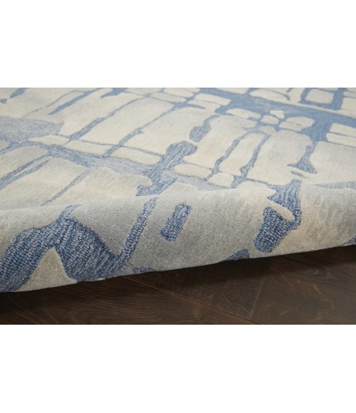 Nourison SYMMETRY Area Rug Nourison Symmetry Area Rug SMM04-Blue/Grey