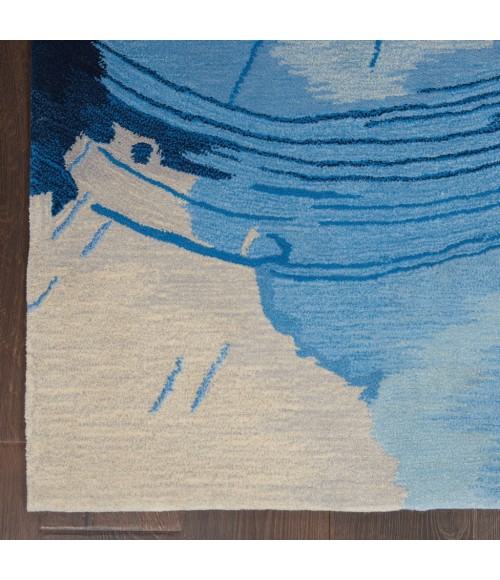 Nourison SYMMETRY Area Rug Nourison Symmetry Area Rug SMM01-Blue/Ivory