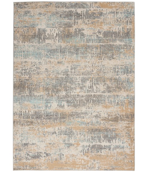 Michael Amini MA90 Uptown Area Rug UPT03-Beige/Aqua