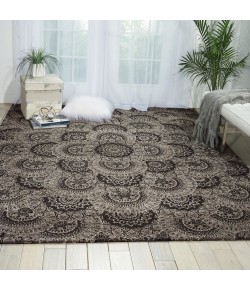 Nourison 2000 - 2335 Black Grey Area Rug 7 ft. 9 in. X 9 ft. 9 in. Rectangle