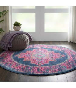 Nourison Home Passion PSN03 Blue 4 ft. Round Area Rug