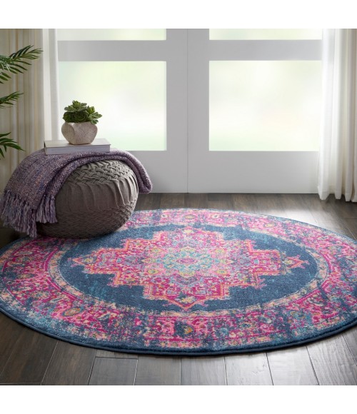 Nourison Passion Round Area Rug PSN03-Blue