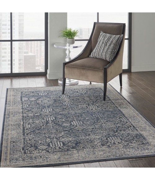 kathy ireland Home Malta Area Rug MAI12-Navy/Ivory
