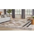 Nourison Washable Decor Beige Black WSD06 7 ft. 10 in. X 10 ft. Rectangle Rug