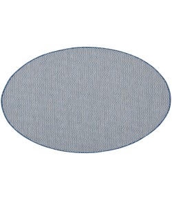 Nourison Courtyard Ivory Blue COU01 5 ft. Round Rug