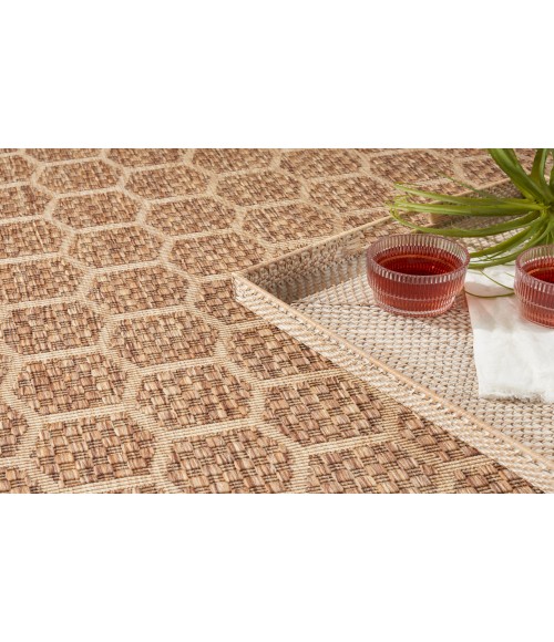 Nourison Reversible Indoor Outdoor Natural RVB01 8 ft. X 10 ft. Rectangle Rug