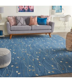 Nourison Grafix - Grf15 Light Blue Area Rug 8 ft. 6 X 12 ft. Rectangle