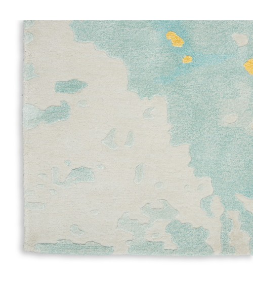 Prismatic Area Rug Nourison Prismatic Area Rug PRS26 Seafoam Gold 8'6" x 11'6"