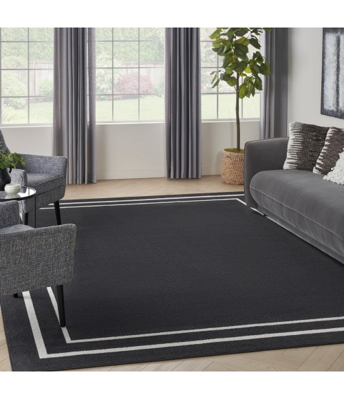 Nourison Nourison Essentials Area Rug Nourison Nourison Essentials Area Rug NRE02 Black Ivory