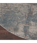 Nourison Rustic Textures Area Rug RUS15 Light Grey/Blue 7'10" Round
