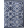 Nourison Jubilant - Jub06 Navy Ivory Area Rug 5 ft. 3 X 7 ft. 3 Rectangle