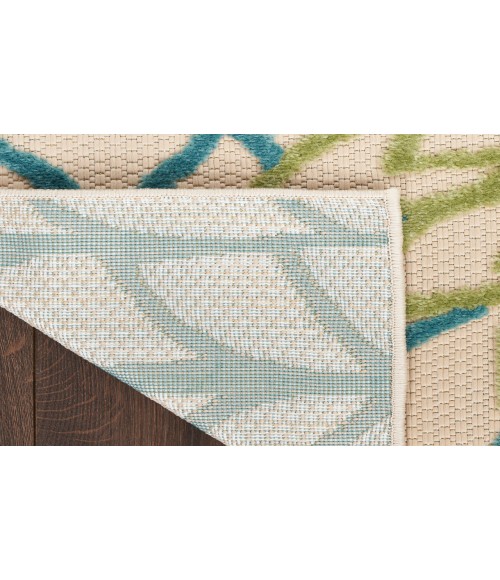 Nourison Aloha Green Multicolor ALH05 5 ft. 3 in. X 7 ft. 5 in. Rectangle Rug