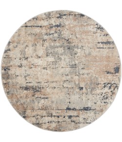 Nourison Home Quarry QUA01 Beige Grey 5 ft. 3 in. Round Area Rug