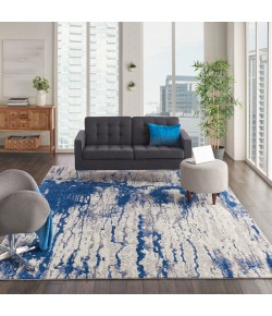 Nourison Twilight - Twi29 Ivory Blue Area Rug 9 ft. 9 in. X 13 ft. 9 in. Rectangle