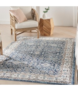 Nourison Ki100 American Manor - Amr01 Blue Ivory Area Rug 3 ft. 11 in. X 5 ft. 11 in. Rectangle