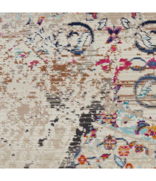 Nourison Vintage Kashan Round Area Rug VKA02-Ivory