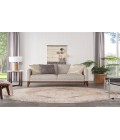 Nourison Astra Machine Washable Beige ASW11 7 ft. 10 in. Round Rug