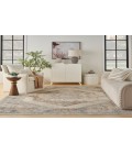 Nourison Astra Machine Washable Ivory Blue ASW13 7 ft. 10 in. X 10 ft. Rectangle Rug