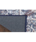 Nicole Curtis Machine Washable Series 1 Navy Ivory SR104 6 ft. X 9 ft. Rectangle Rug