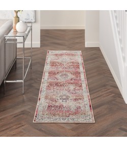 Nourison Vintage Kashan - Vka07 Red Ivory Area Rug 2 ft. 4 X 8 ft. Rectangle
