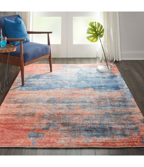 Nourison SAFARI DREAMS Area Rug kathy ireland Home Safari Dreams Area Rug KI374-Blue/Brick
