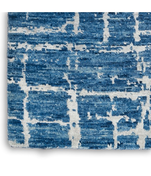 Nourison Luna Blue Silver LUN02 8 ft. X 10 ft. Rect. Rug