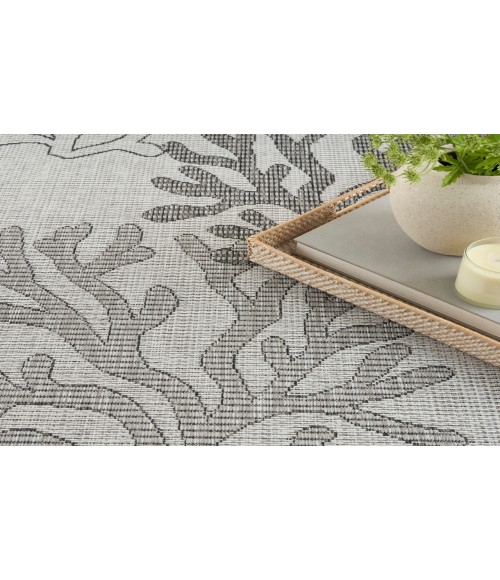 Nourison Garden Oasis Grey GOA05 5 ft. X 7 ft. Rectangle Rug