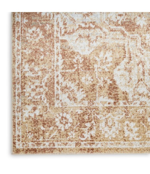 Nourison Astra Machine Washable Rust ASW12 5 ft. 3 in. X 7 ft. Rect. Rug