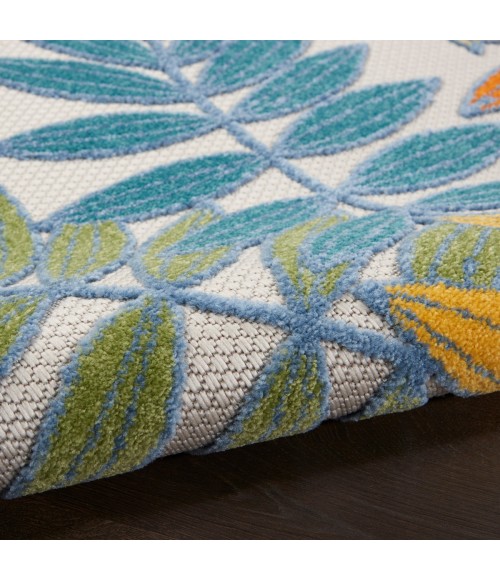 Aloha Area Rug Nourison Aloha Area Rug ALH18 Ivory/Multi 2'3" x 10'