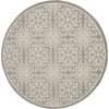 Nourison Jubilant - Jub06 Ivory Grey Area Rug 5 ft. 3 X Round