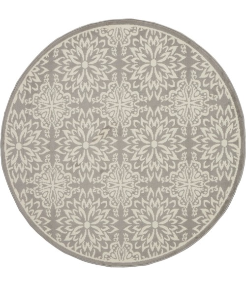 Nourison Jubilant Round Area Rug JUB06-Ivory/Grey