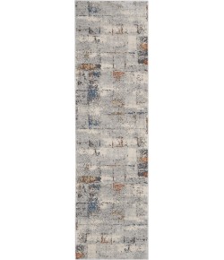 Nourison Grand Expressions - Ki54 Grey Multicolor Area Rug 2 ft. 2 in. X 7 ft. 6 in. Runner