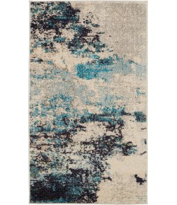 Nourison Celestial - Ces02 Ivory Teal Blue Area Rug 2 ft. 2 X 3 ft. 9 Rectangle