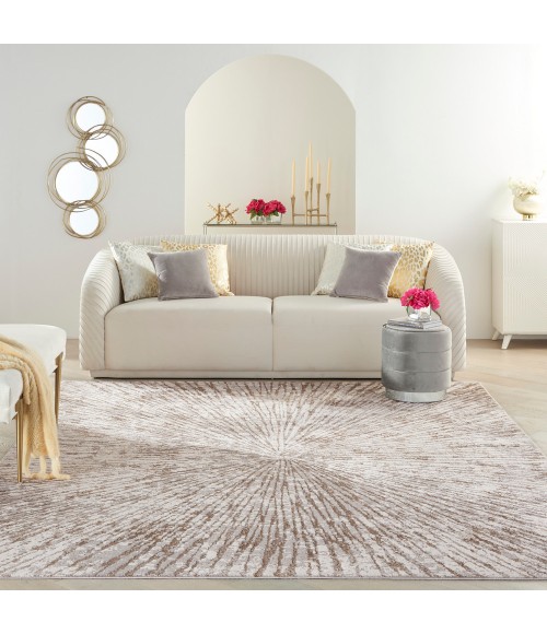 Inspire Me! Home Décor Metallic Area Rug MTL01 Grey/Mocha