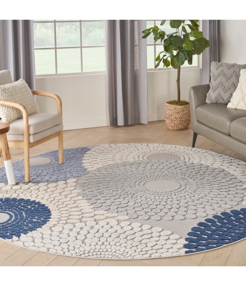 Nourison Aloha Area Rug ALH29 Blue/Grey