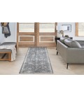 Nourison Astra Machine Washable Dark Blue ASW16 2 ft. 2 in. X 8 ft. Rectangle Rug