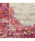 Nourison Passion Runner Area Rug PSN03-Ivory/Fuchsia