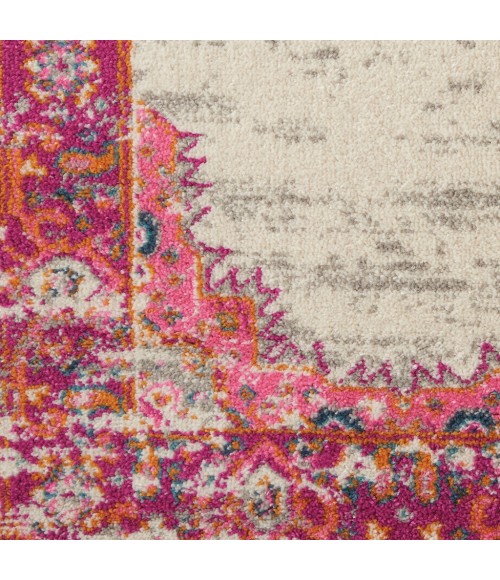 Nourison Passion Runner Area Rug PSN03-Ivory/Fuchsia