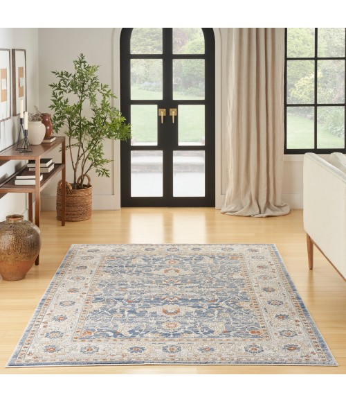 Nicole Curtis Series 4 Area Rug SR402 Light Blue Grey