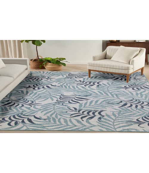 Nourison Garden Oasis Blue Rug GOA01 9 ft. X 12 ft. Rectangle - Rugs Town Nourison Garden Oasis Blue GOA01 9 ft. X 12 ft. Rectangle Rug