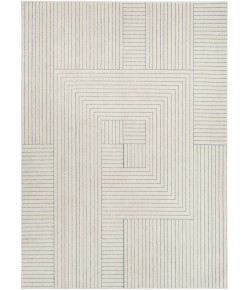 Nourison Home Washable Decor Cream Blue WSD11 6 ft. 7 in. X 9 ft. Rectangle Rug