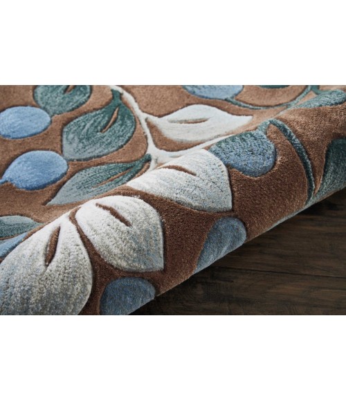 Nourison CONTOUR Area Rug Nourison Contour Round Area Rug CON02-Mocha