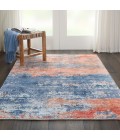 kathy ireland Home Safari Dreams Area Rug KI374-Blue/Brick