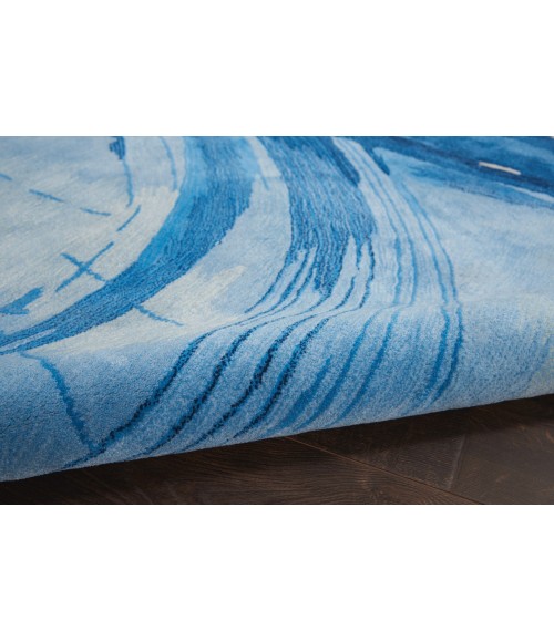 Nourison SYMMETRY Area Rug Nourison Symmetry Area Rug SMM01-Blue/Ivory
