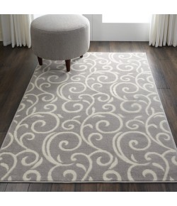 Nourison Grafix - Grf19 Grey Area Rug 3 ft. 9 X 5 ft. 9 Rectangle