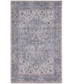 Nicole Curtis Machine Washable Series 1 Grey SR104 3 ft. X 5 ft. Rectangle Rug