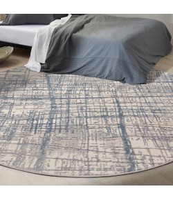 Calvin Klein Ck950 Rush - Ck950 Ivory Blue Area Rug 8 ft. X Round