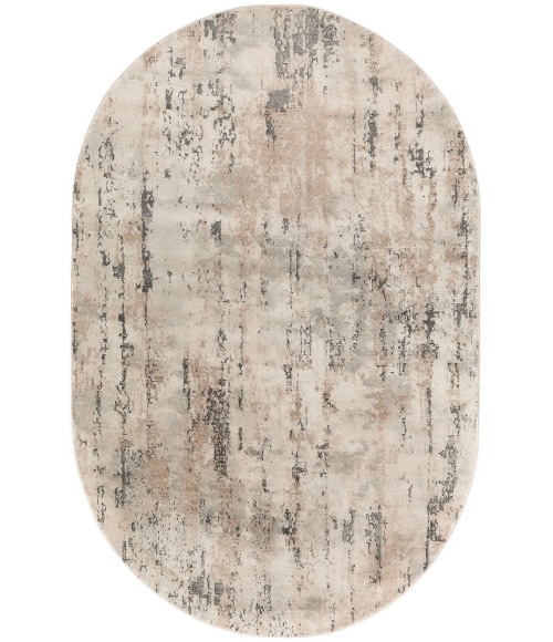 Nourison Concerto Beige Grey CNC01 6 ft. X 9 ft. Oval Rug