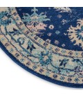 Nourison Tranquil Round Area Rug TRA10-Navy/Ivory